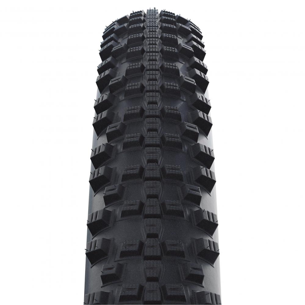 Schwalbe Smart Sam Plus Drahtreifen 28x1.60 E-25, Nahaufnahme des robusten Fahrradreifenprofils.