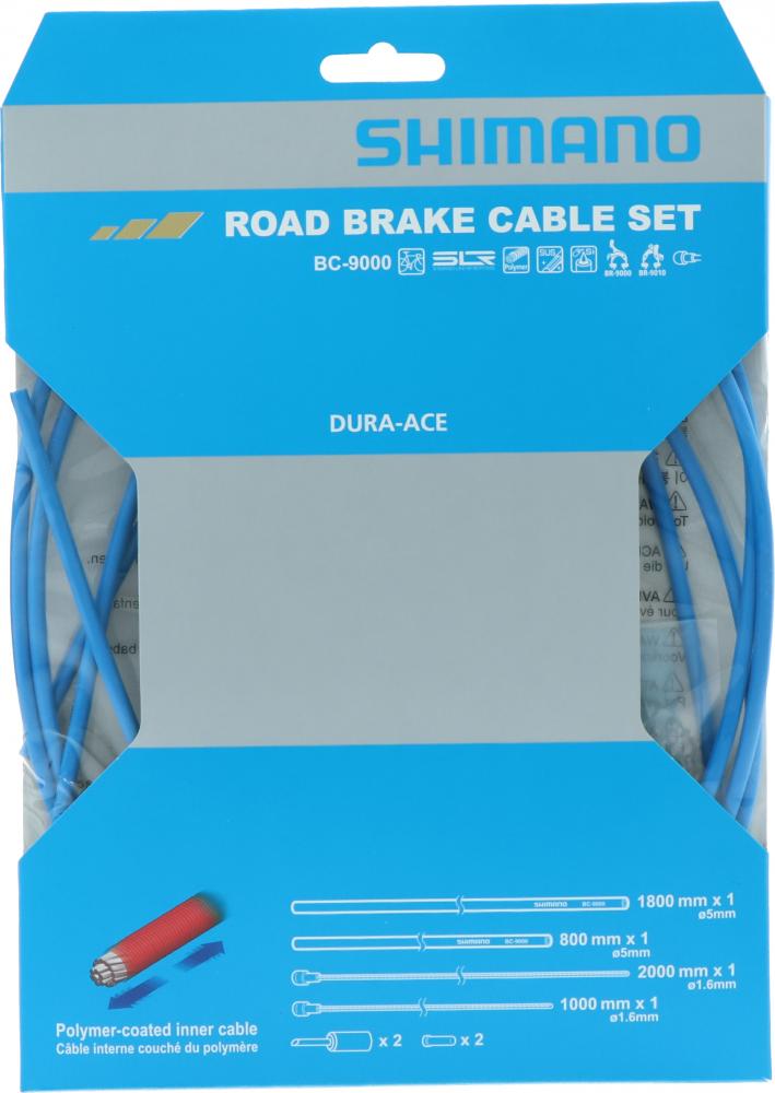 SHIMANO Bremszug-Set DURA-ACE - polymerbeschichtet, Blau