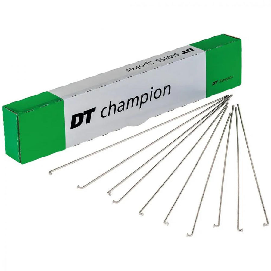 DT Swiss Speiche Champion 2.0 VE100 silber 266 mm - robuste Standardspeiche für Straße & MTB