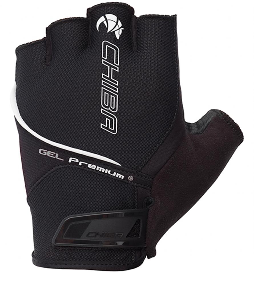 CHIBA Gel Premium - Radhandschuhe schwarz M mit Poron-Gelpolsterung
