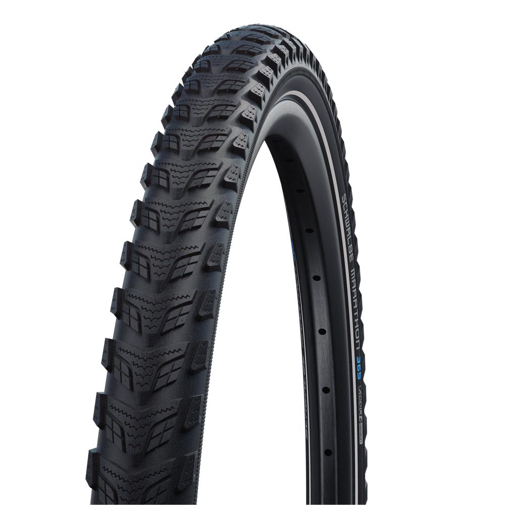 Schwalbe Marathon 365 Fahrradreifen schwarz Reflex E-50 Drahtreifen mit markantem Profil.