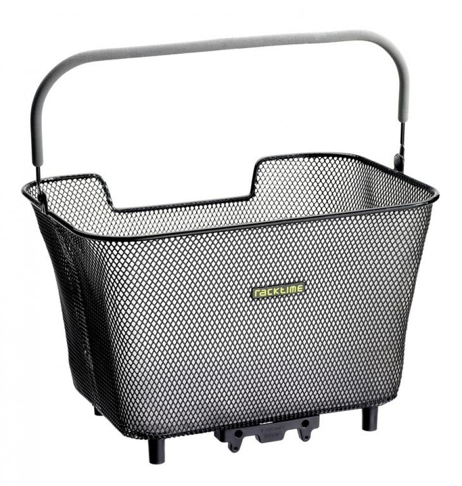 Racktime Baskit kleiner Fahrradkorb schwarz  42x27x30 cm, Systemkorb mit Snapit Adapter, stabil & abnehmbar