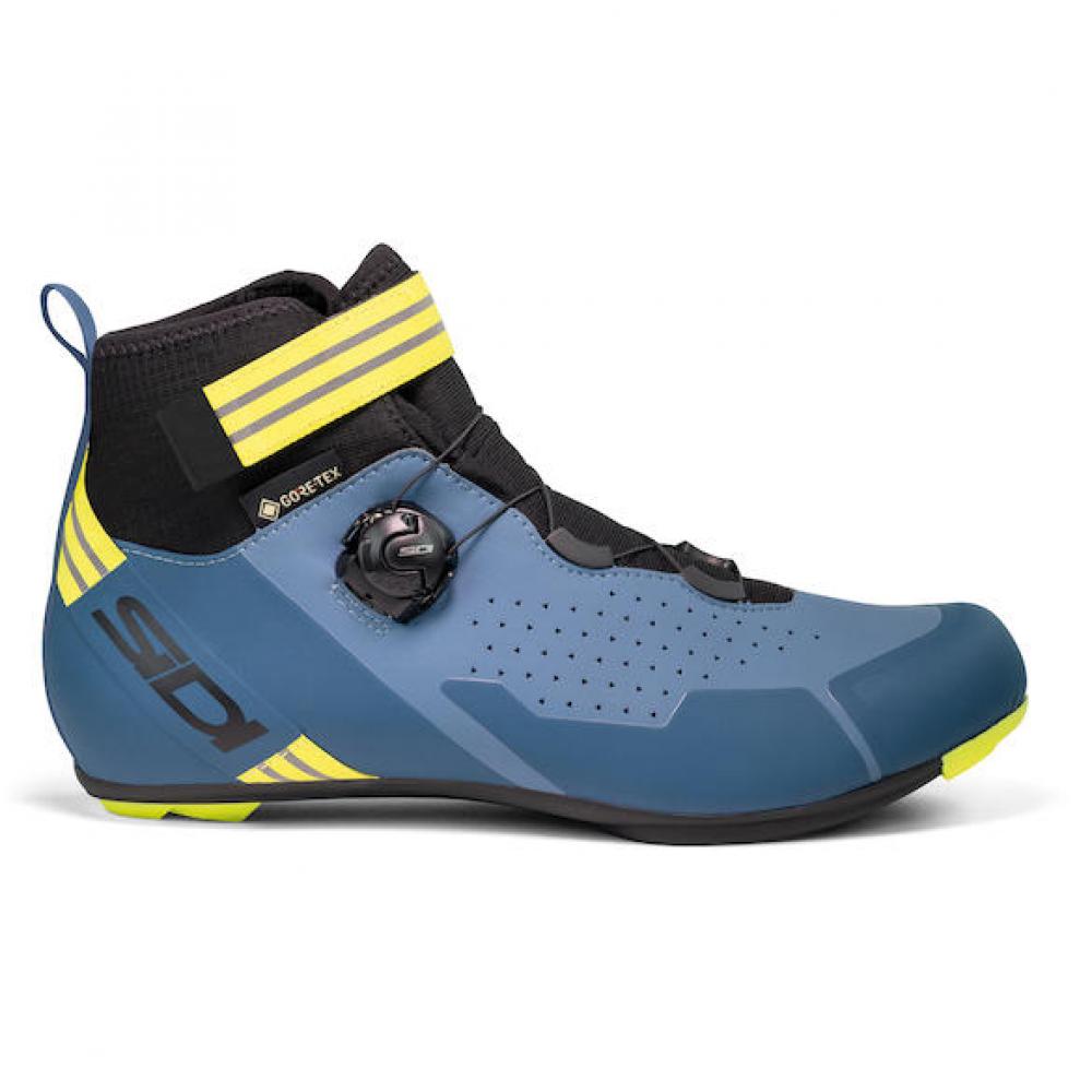 Sidi ROAD Nix navy/yellow fluo 41 Blau/neongelb - warmer Rennradschuh mit Carbon-Sohle
