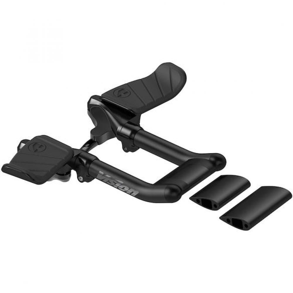 Vision Lenkeraufsatz Metron Mini Clip-On Bar 175 mm Schwarz - aerodynamische Zeitfahr-Lösung