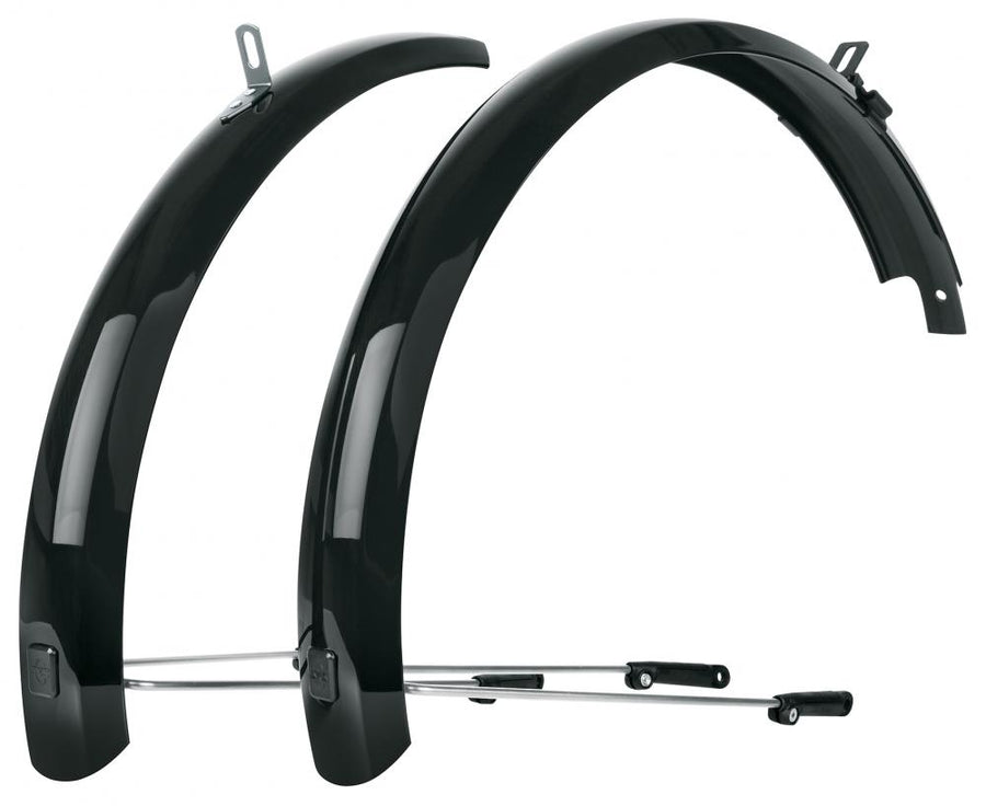 SKS BLUEMELS Basic 20 Schutzblech-Set, schwarz, 53mm breit, mit ESC-Sicherheitssystem für Fahrräder.