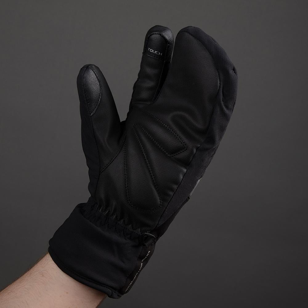 CHIBA Alaska Pro - wasserdichte Radhandschuhe Lobster-Stil, schwarz, Größe M
