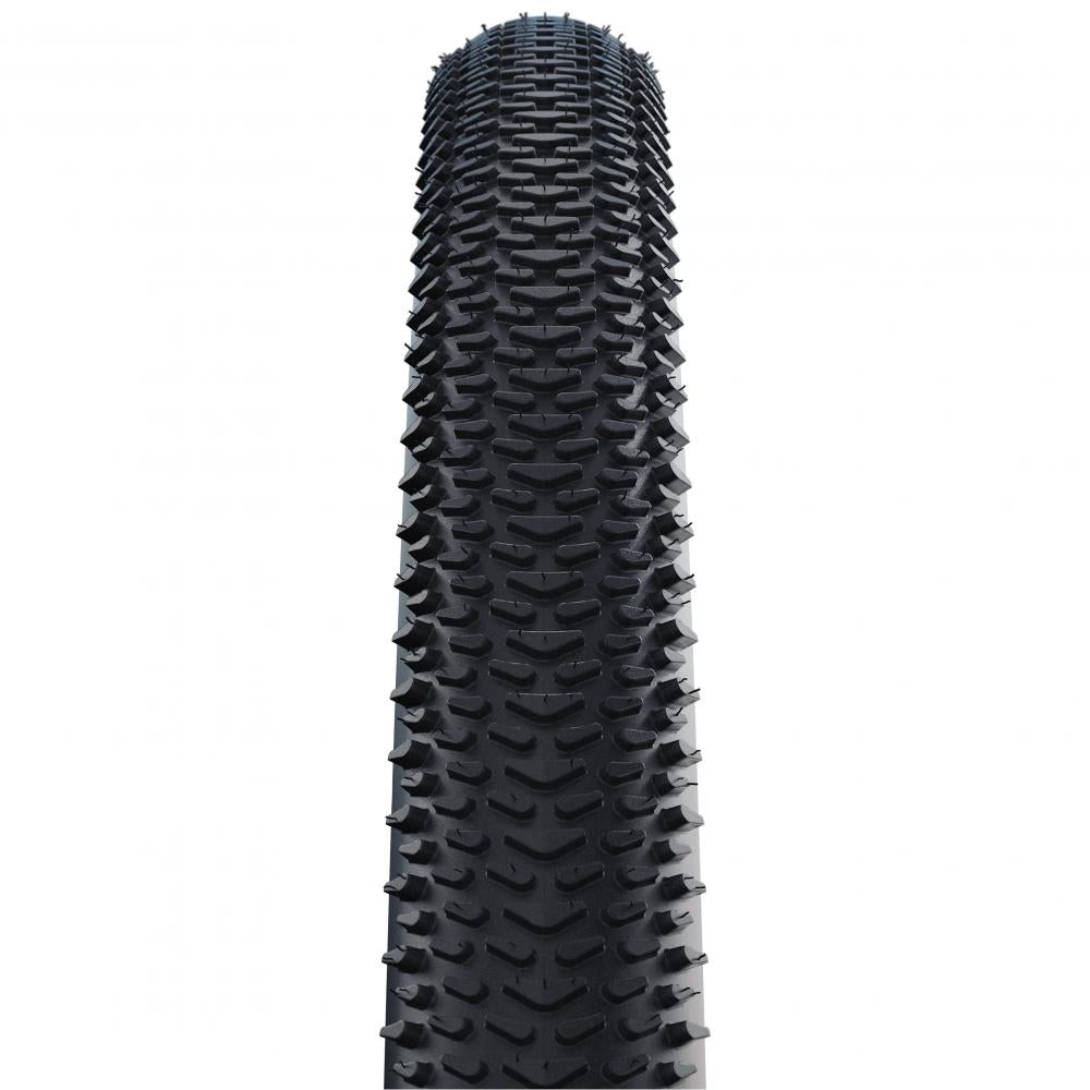 Schwalbe G-ONE R PRO Gravel-Faltreifen, schwarzes Reifenprofil für Speed und Kontrolle.