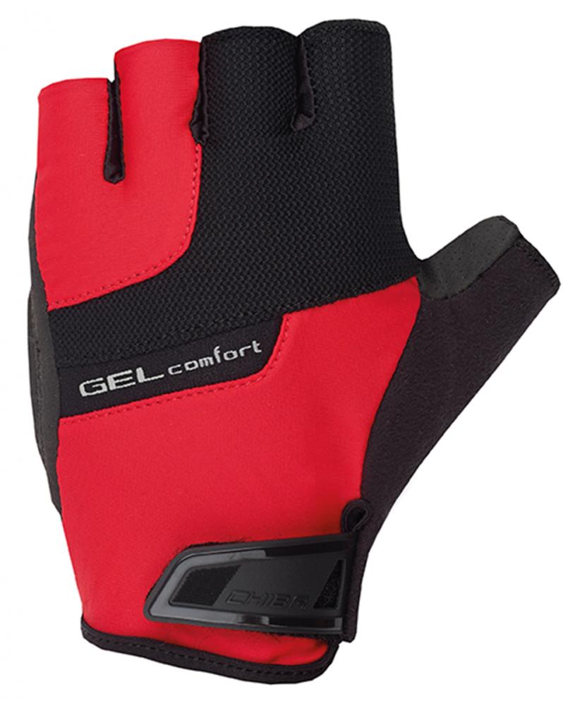 CHIBA Gel Comfort - Radhandschuhe XS rot mit Poron-Gelpolsterung