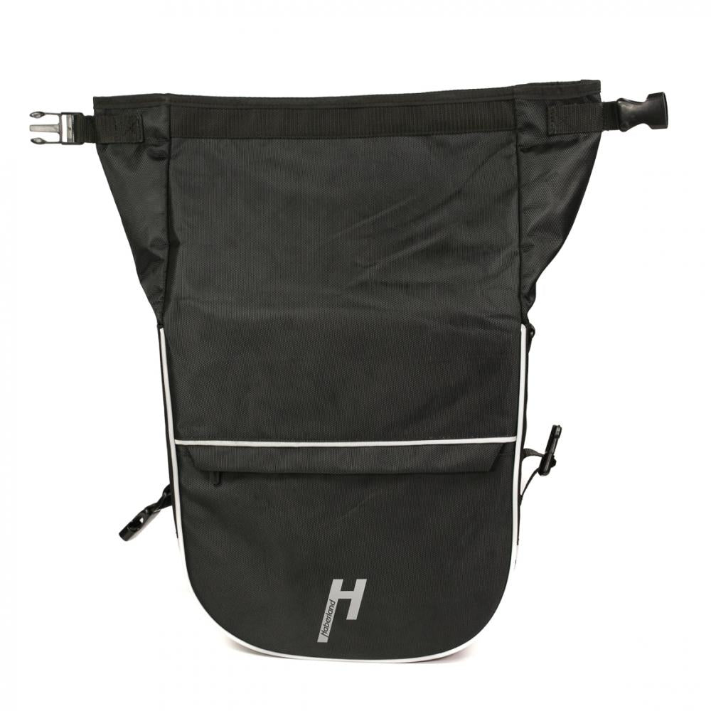 Haberland Frontträger-Tasche eMotion schwarz - stabile Lenkertasche mit Rollverschluss
