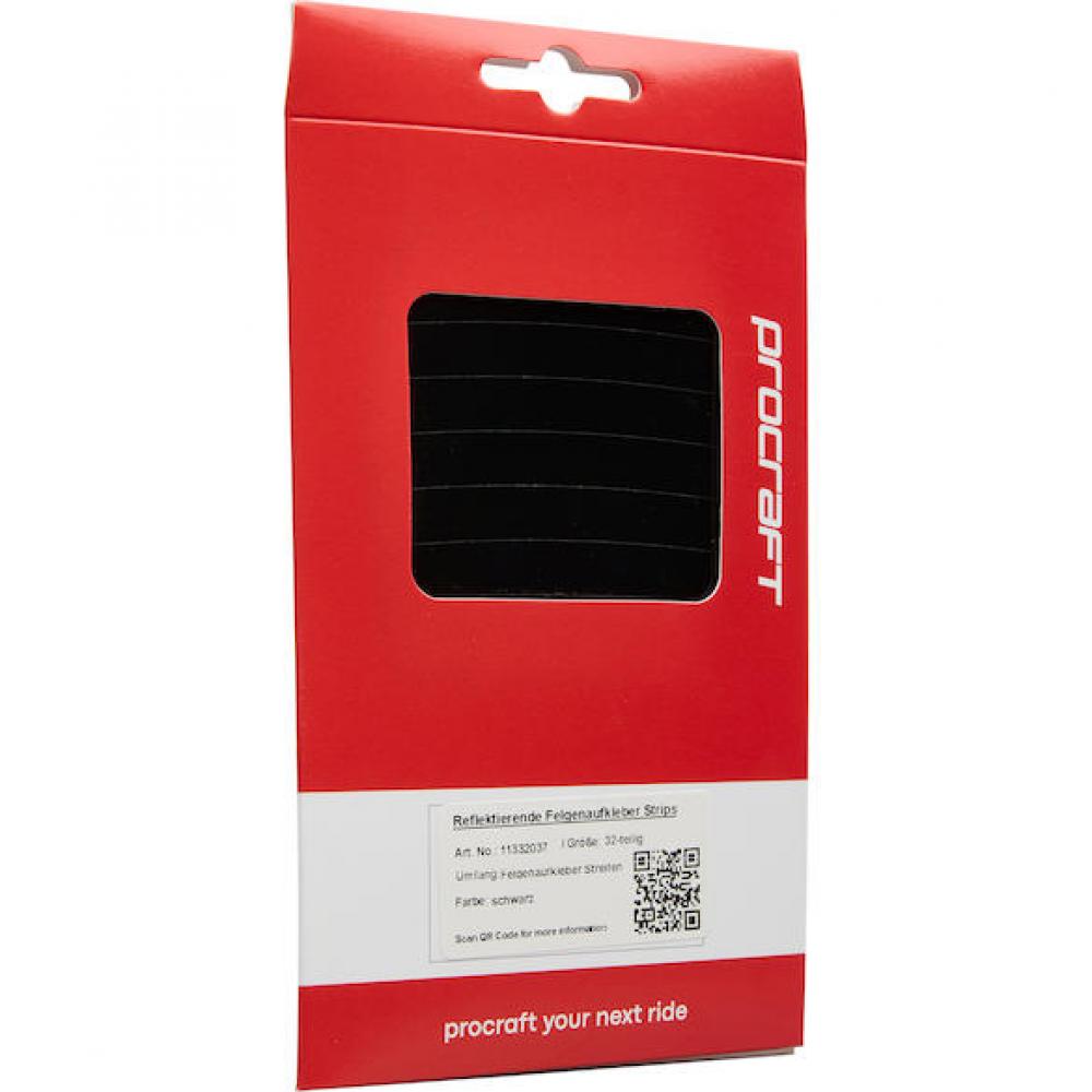 Procraft Felgen Reflektoren Sticker Set Universal Schwarz - mehr Sichtbarkeit im Stradenverkehr
