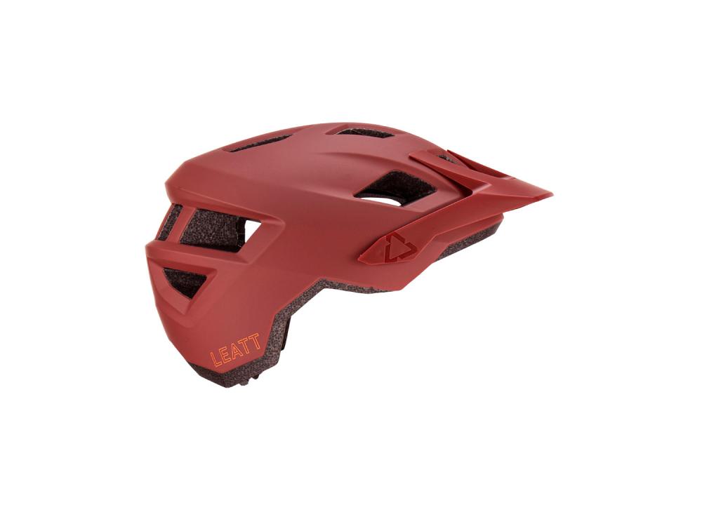 Leatt MTB All Mountain 1.0 Fahrradhelm in Lava, Größe M, seitliche Ansicht