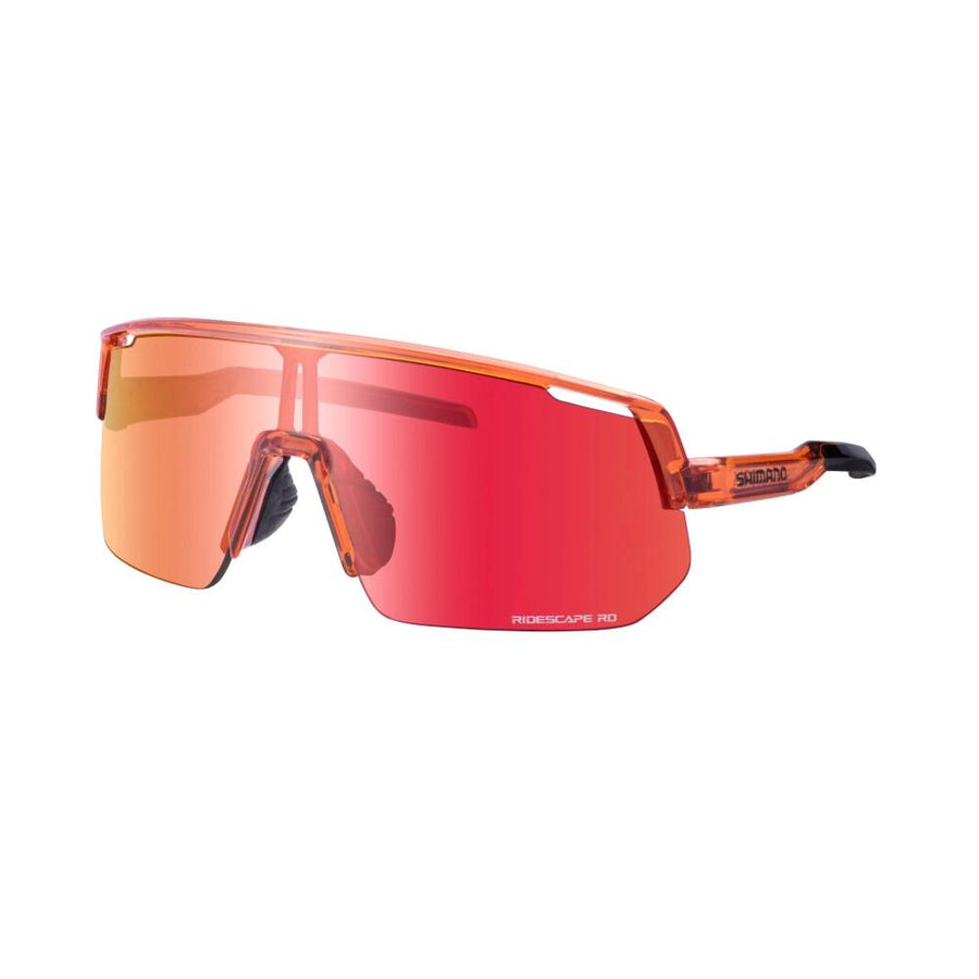 SHIMANO BRILLE TECHNIUM 2 L RIDESCAPE RD ORANGE SAPPHIRE L - Performance-Radbrille mit klarer Sicht