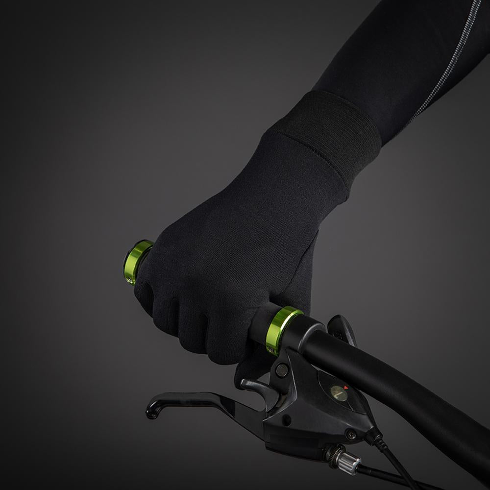 CHIBA Seiden Handschuh - Unterziehhandschuh, schwarz, Größe M, Touchfinger, 46 g