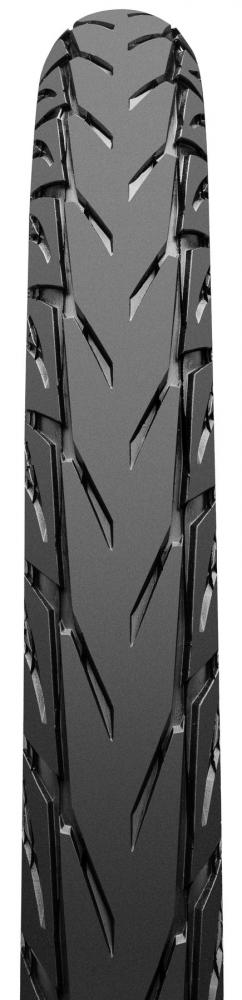 Continental Conti Contact Plus City Fahrradreifen 26x1.75 (47-559) schwarz Reflex E-50, detailliertes Profil.