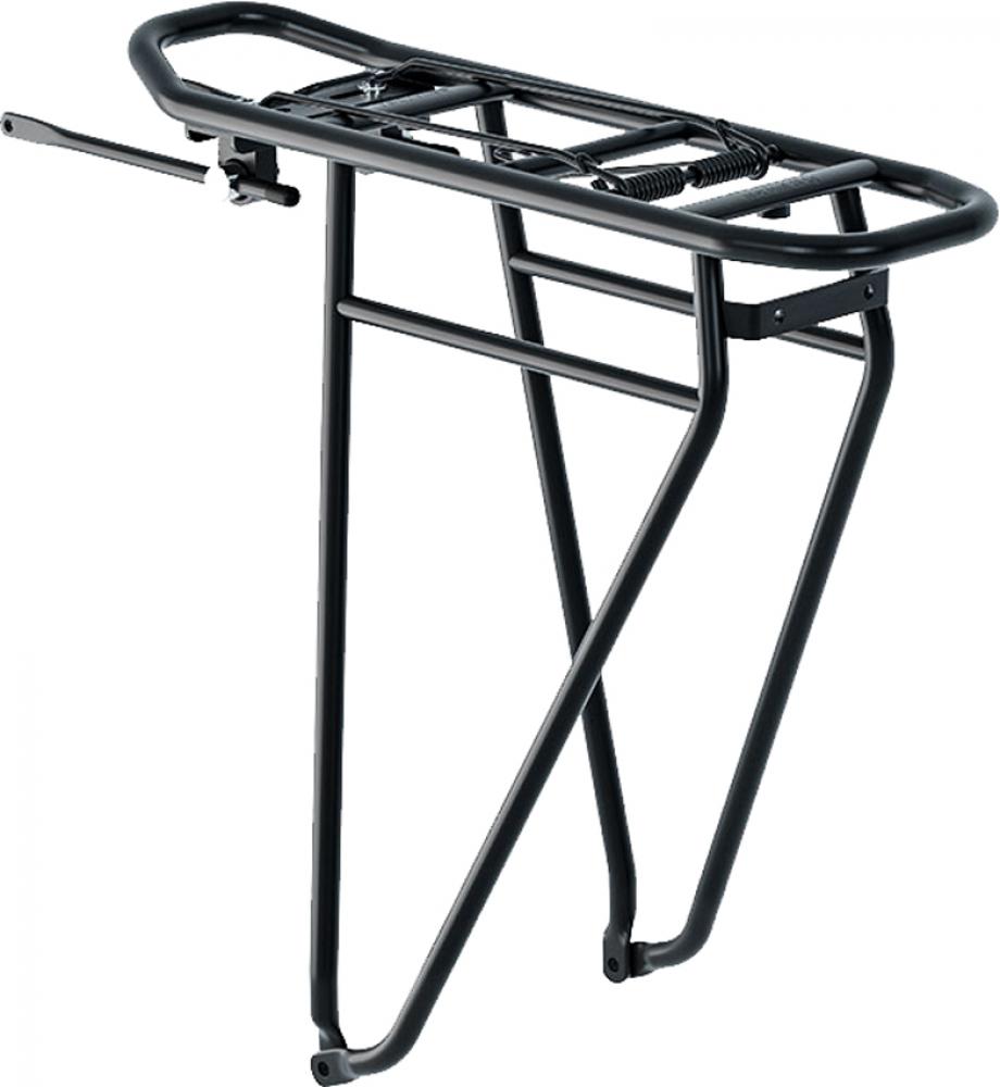 Racktime Gepäckträger Basic 2.0 Tour 29", Aluminium, schwarz, Snapit 2.0-kompatibel, mit Federklappe, max. Traglast 25 kg, zweite Gepäckebene