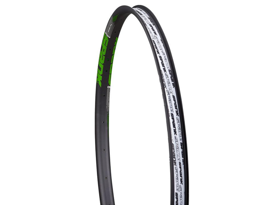 Spank 350 Vibrocore Bead Bite 32h rim 27.5 Zoll Shotpeen black | green 650B