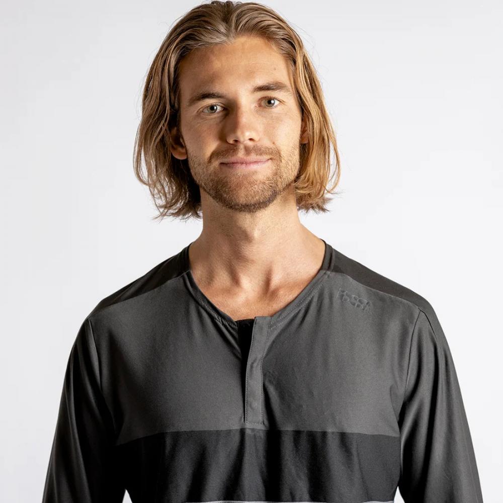 IXS Sports Division iXS Flow XTG Long Sleeve Henley XL Graphite-Black - atmungsaktives MTB-Trikot