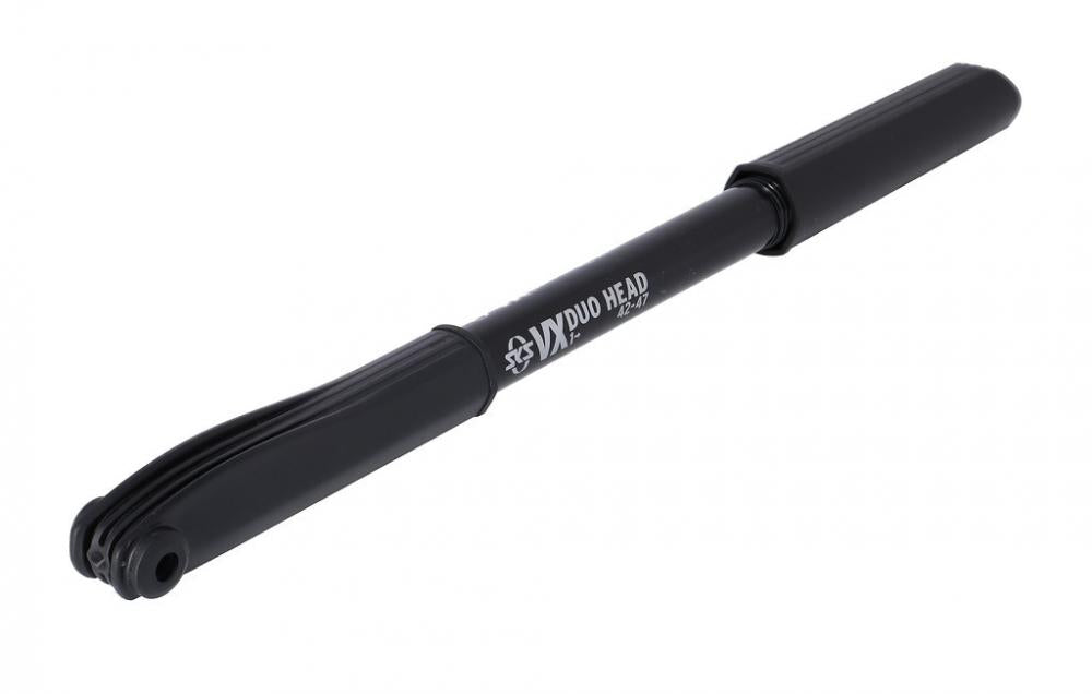 SKS Duokopf-Pumpe VX - 345-395 mm - schwarz - für DV/AV/SV Ventile - optimal für RH 42-47 cm - robuste Verarbeitung - präzises Aufpumpen - leicht und kompakt