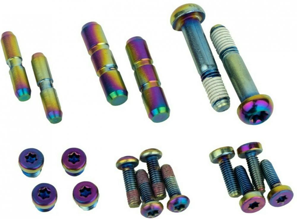 SRAM Bremshebel Hardware Upgrade Kit Rainbow für G2 ULT/RSC Bremsen, Tuning-Satz mit Regenbogen-Schrauben und Pins.