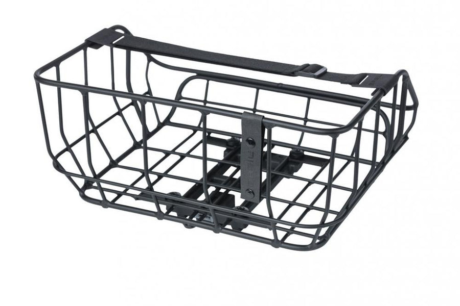 Basil Portland MIK Hinterradkorb 25 Liter matt schwarz - Aluminium - inkl. MIK-Adapterplatte