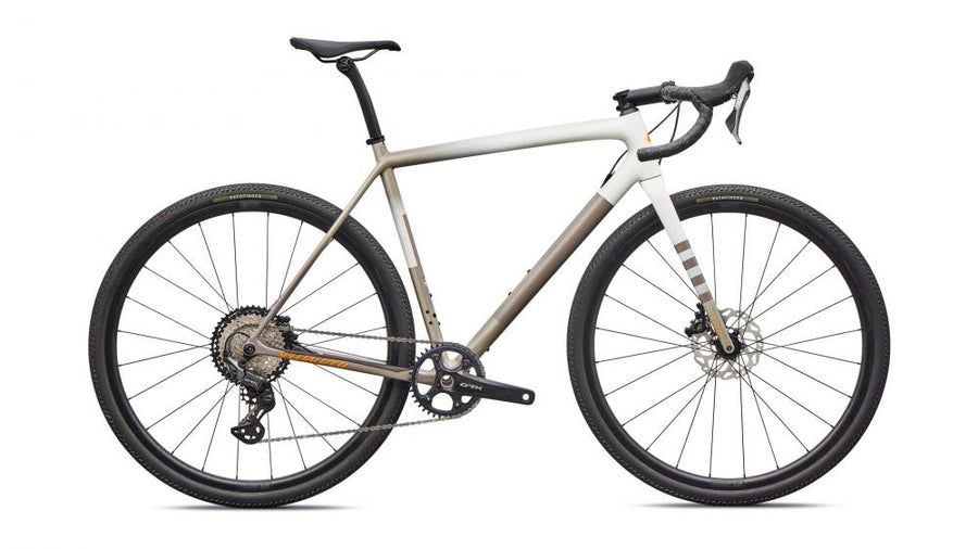 Specialized Crux Comp Gravel Bike - Dune White/Sandstone Metallic/Orange Zest - Rahmengröße 52 cm - Unbekannt
