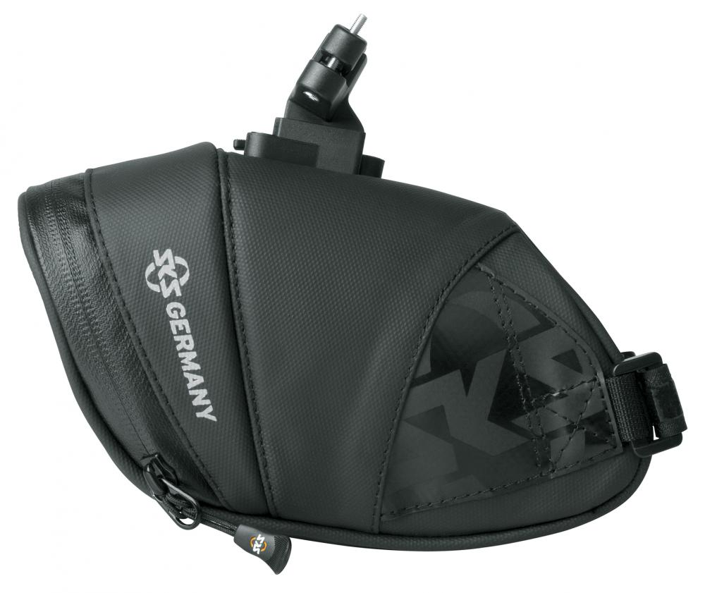 SKS Satteltasche Explorer Click 800 schwarz  Wasserdicht, robuste Befestigung, 800 ml Volumen, reflektierende Elemente, ideal für Bikepacking und Touren
