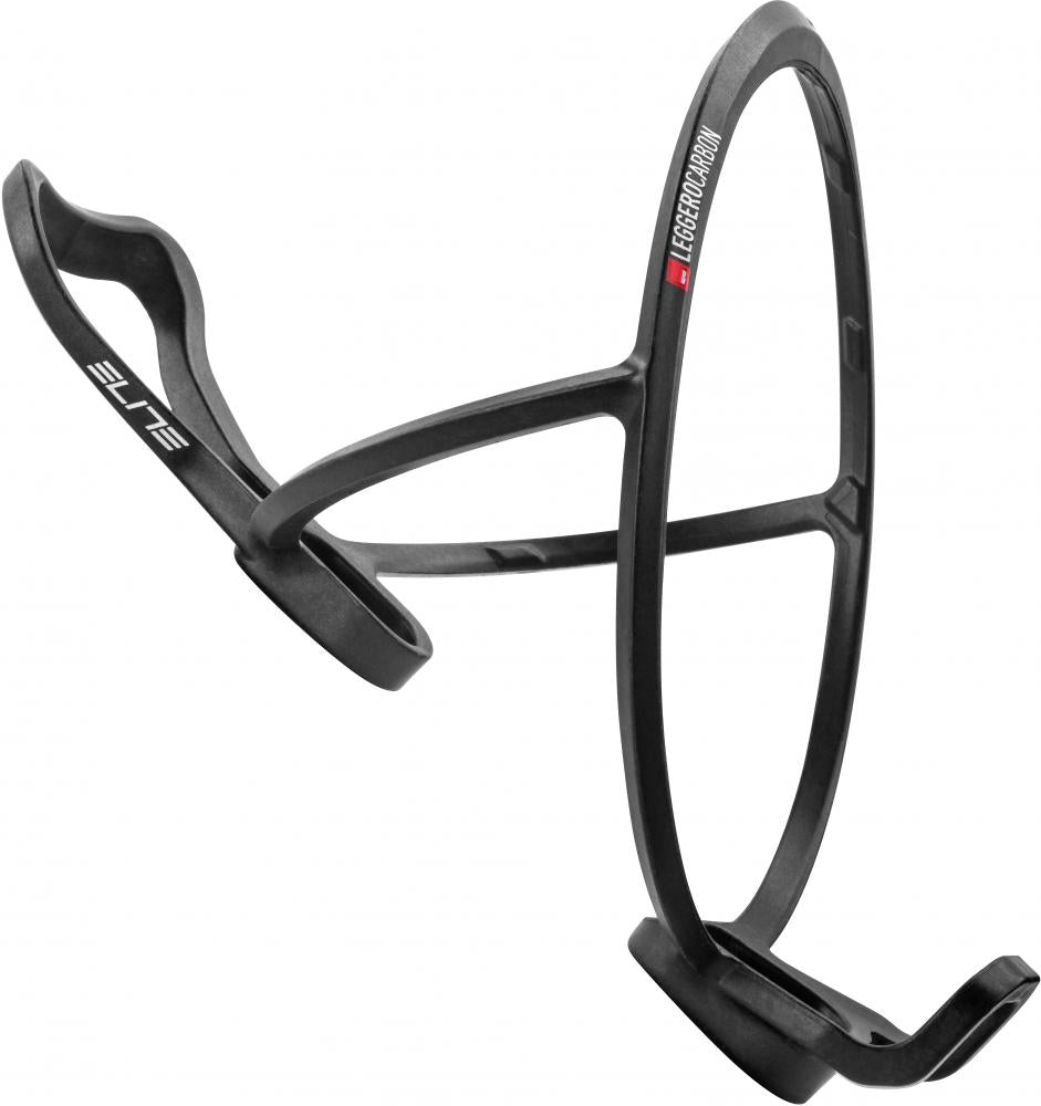 ELITE Flaschenhalter Leggero Carbon 2.5 Schwarz - ultraleichter Carbon-Flaschenhalter für Rennrad