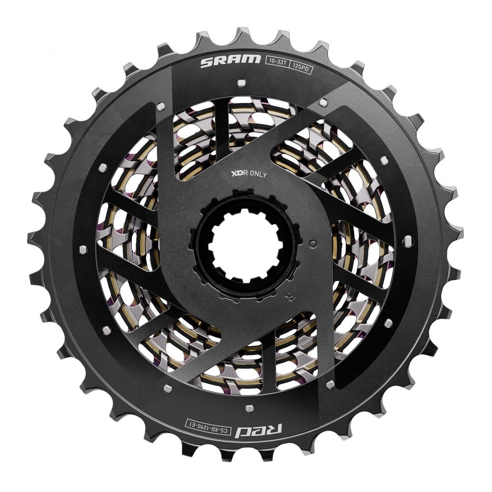 SRAM Kassette XG-1290 E1 X-Glide rainbow 10-33T - leichte Präzisions-Rennradkassette