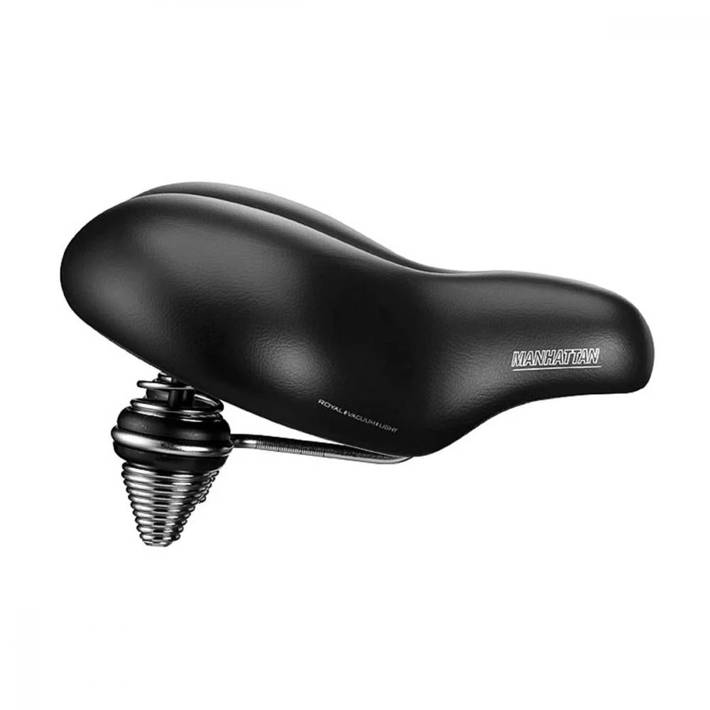 Selle Royal Manhattan Relaxed Fahrradsattel, schwarz, mit Royalgel-Polsterung für City und Trekking.