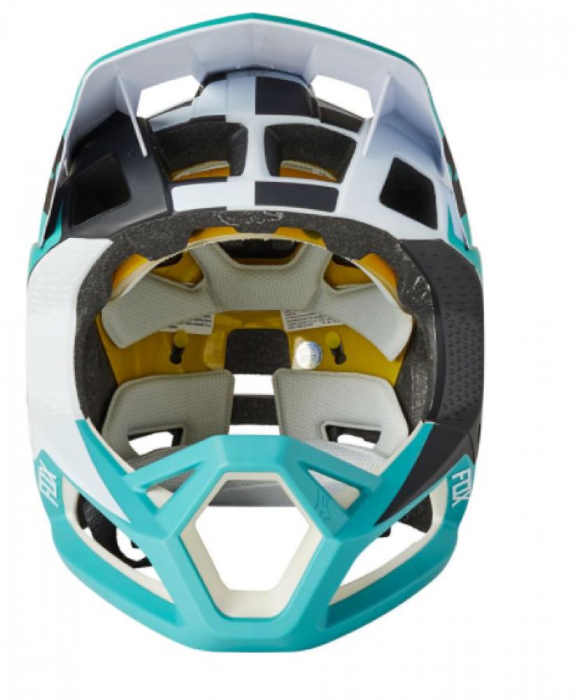 FOX Helm PROFRAME BLOCKED CE Full Face Schutz Helm teal L