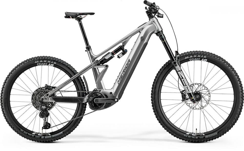 MERIDA eONE-EIGHTY 900 E-Mountainbike Fully - Größe S - 800 Wattstunden - Bosch Performance Line CX - 180 Millimeter Federweg - gunmetal grey black