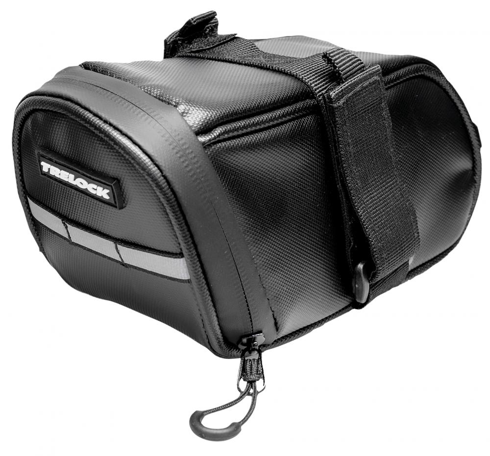 TRELOCK Kit ZR 355 150 Satteltasche, schwarz, mit Reflektoren, als flexible Diebstahlsicherung