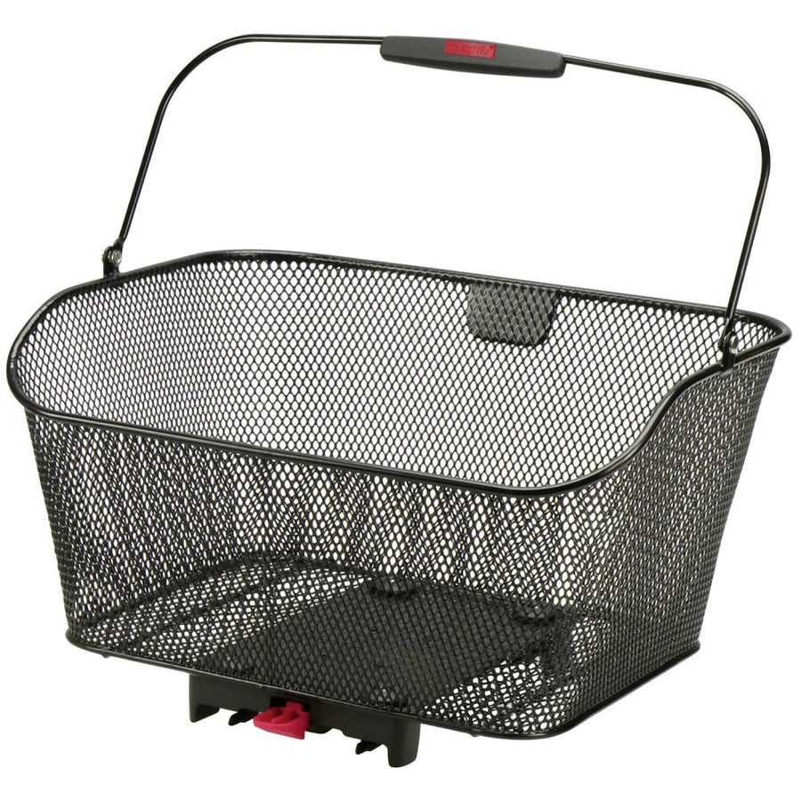 Klickfix Hinterradkorb City Racktime schwarz 40x20x30 cm mit Tragegriff.