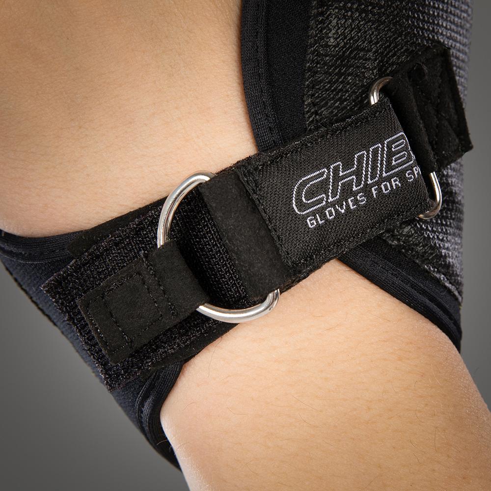 CHIBA Tetra - Rollstuhl-Handschuhe schwarz XS mit Gelpolsterung und Aramid-Besatz