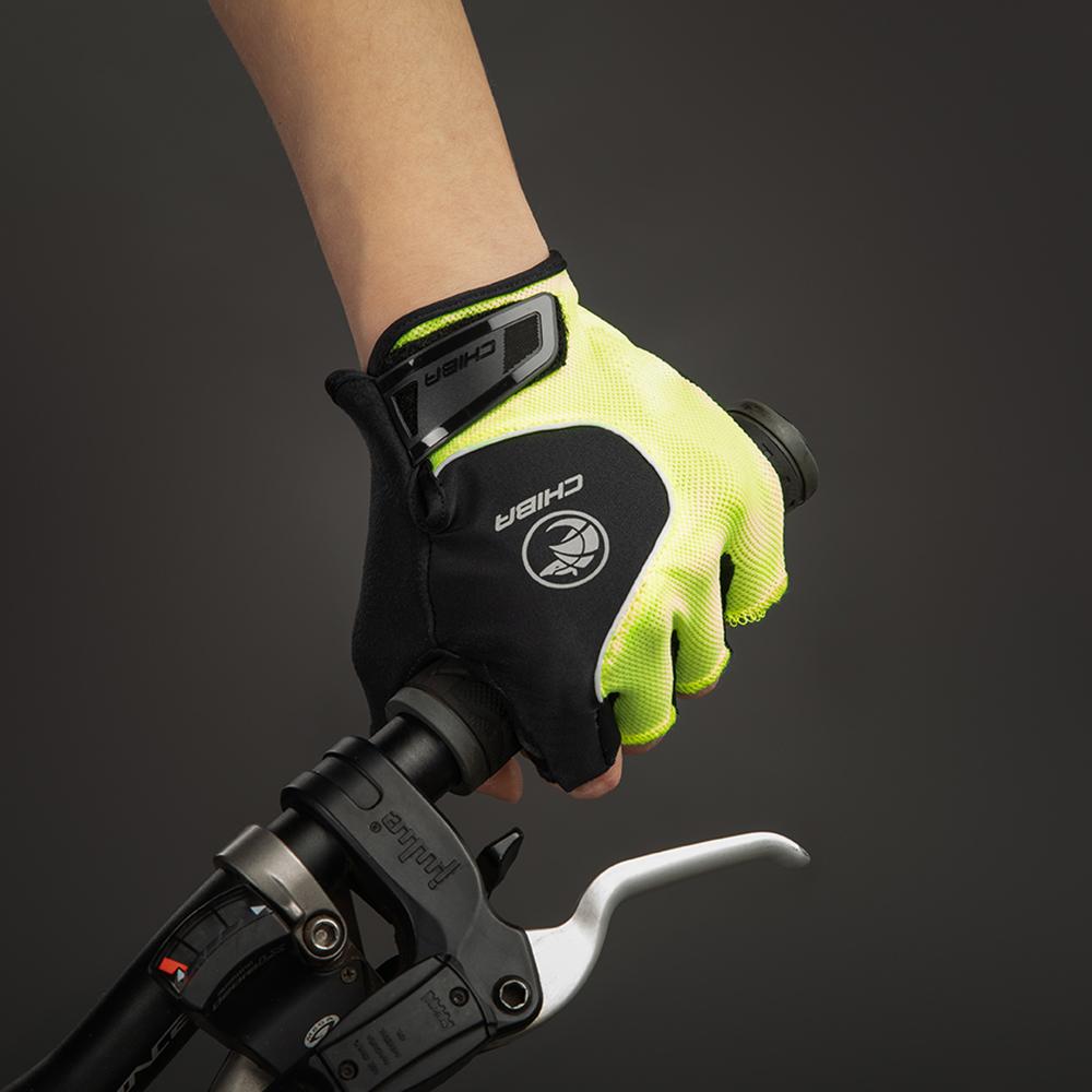 CHIBA Cool Air - Radhandschuhe neongelb, XL, atmungsaktiv mit Gelpolsterung