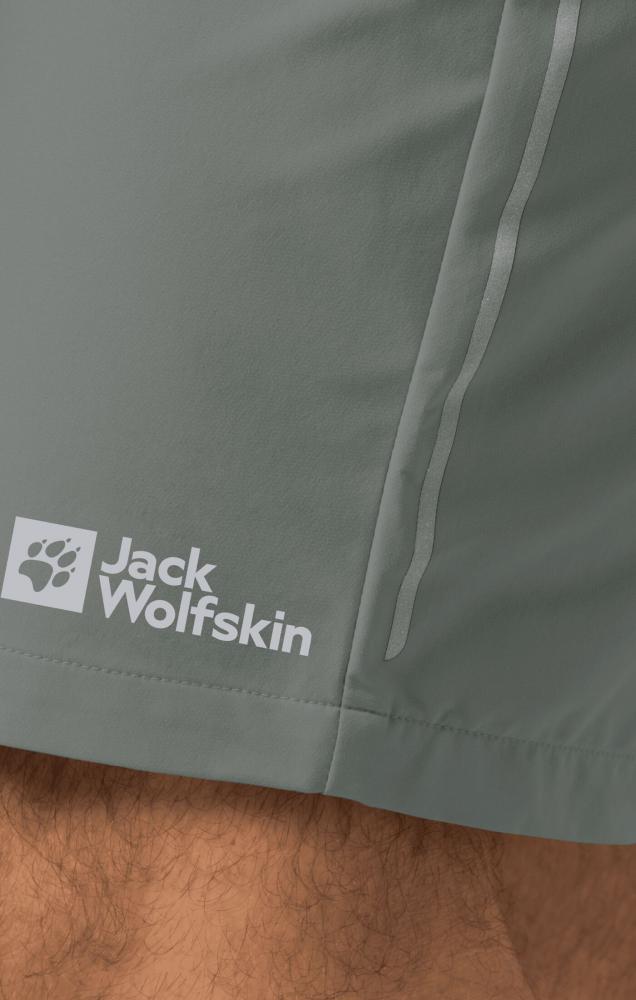 Jack Wolfskin Tourer Shorts M Synthetic Fiber Shorts Gecko Green Grey Größe 54
