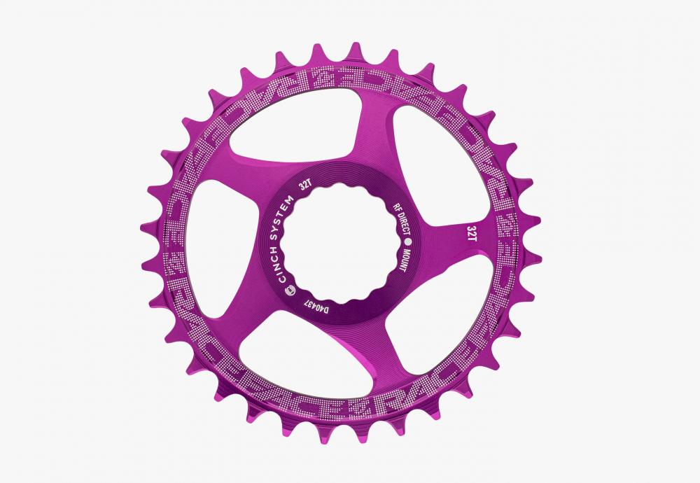 Race Face Cinch Direct Mount Kettenblatt, 52mm, 30 Z., lila - präziser Antrieb für moderne MTB-Setups