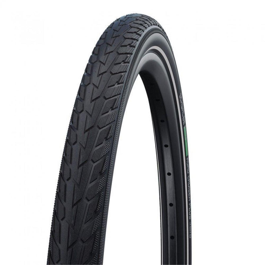 Schwalbe Road Cruiser 20 Zoll Fahrradreifen mit Green K-Guard Pannenschutz und Reflexstreifen.