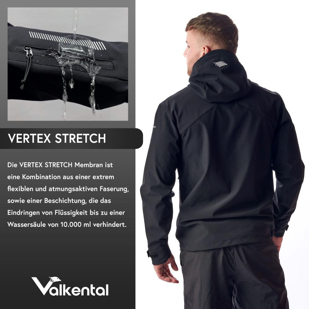 Valkental Jacke 3in1 Smart Jacket wasserdichte Jacke mit Fleece Zipp-In Herren 3XL schwarz