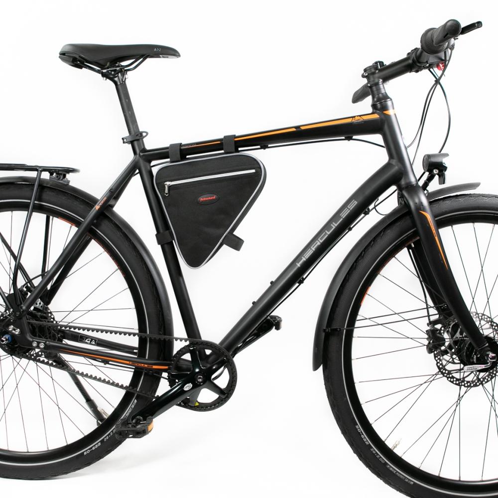 Haberland Rahmentasche 2l schwarz - kompakte Fahrradtasche für den Rahmen