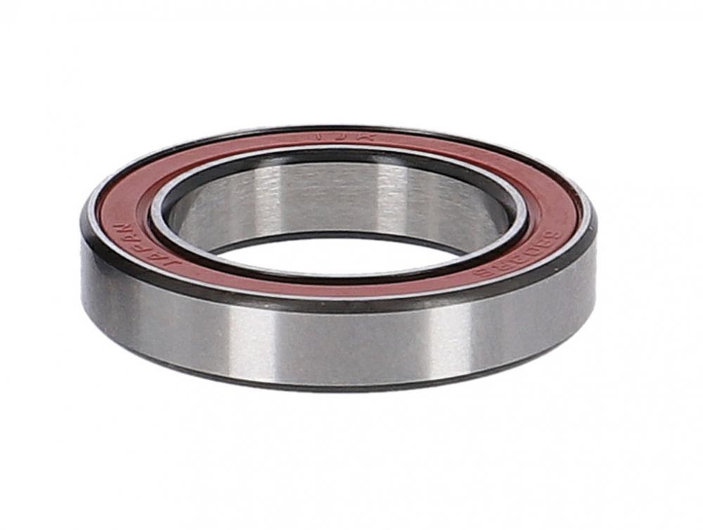 DT Swiss Kugellager 25/37x7mm für Fahrradnaben, silber mit roter Dichtung.