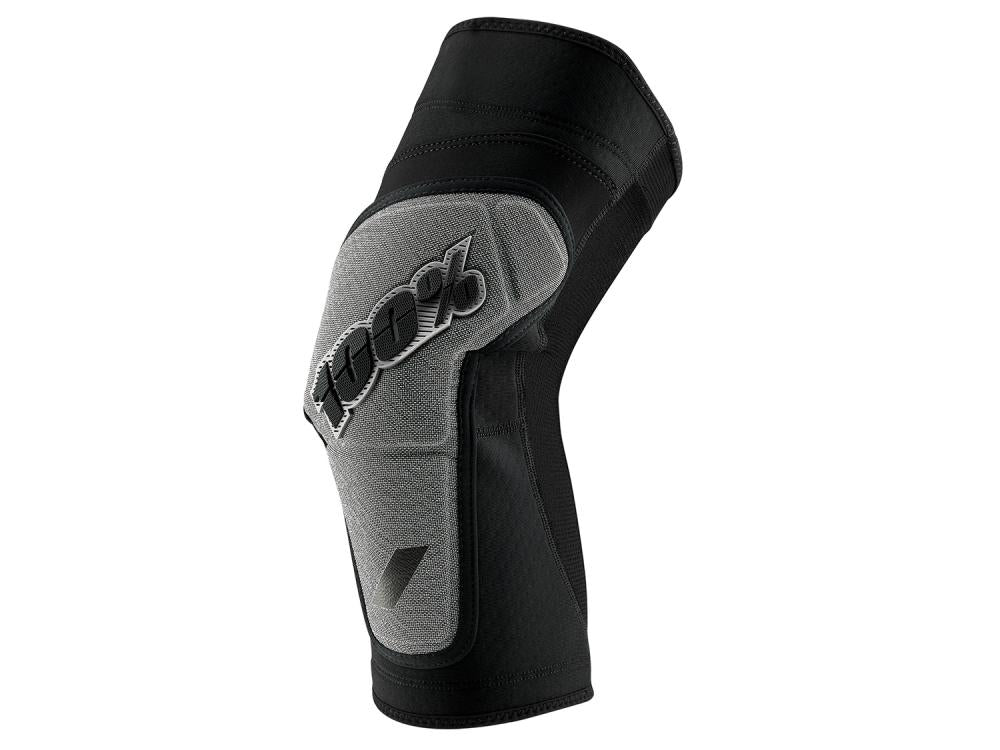 100% Ridecamp knee pads S black/grey - ultraleichte, atmungsaktive MTB Knieschoner