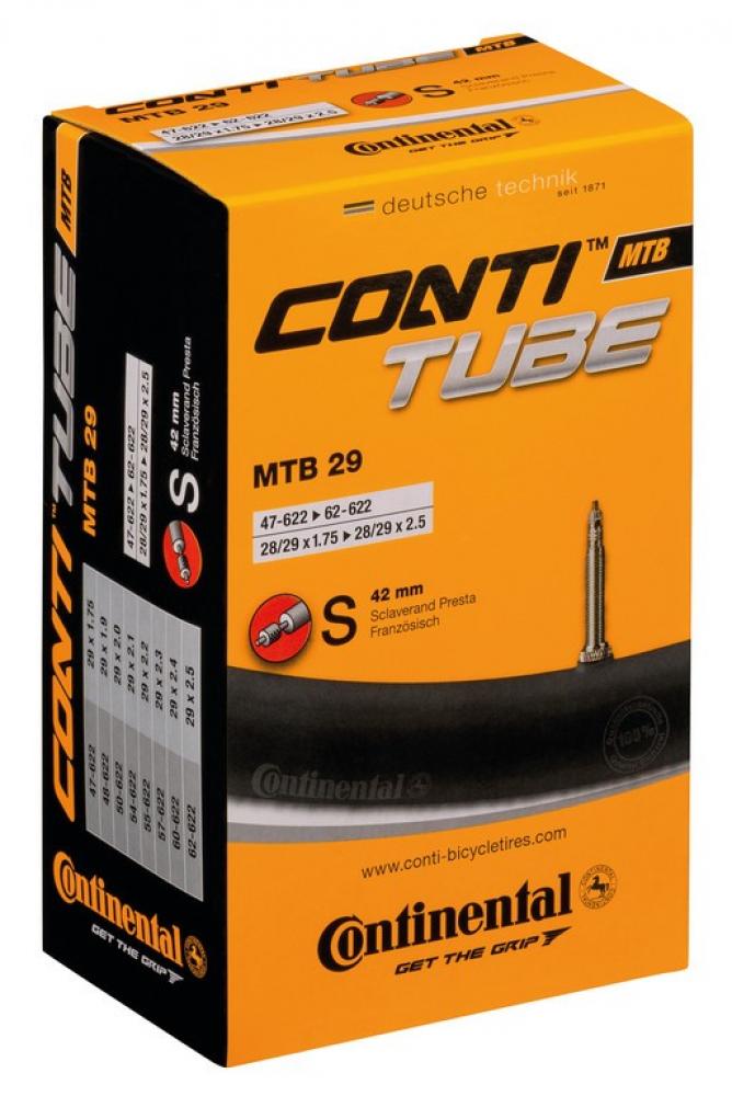 Continental Conti Tube MTB 29 Fahrradschlauch 28/29x1.75/2.50 mit 42mm Presta-Ventil.