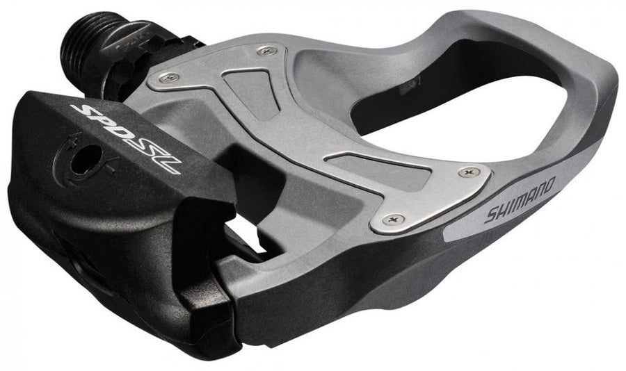 SHIMANO Pedal PD-R550 SPD-SL Rennradpedal grau für Klickschuhe.