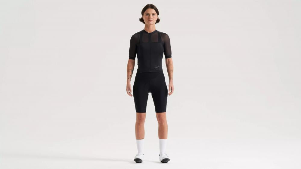 PRIME LT JERSEY SS WMN BLK M - Leichtes Damen Kurzarm Trikot Schwarz Größe M