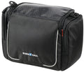 Schwarze KLICKfix Lenkertasche Aventour Sport von Rixen Kaul mit transparentem Deckelfach und Reflektorstreifen.