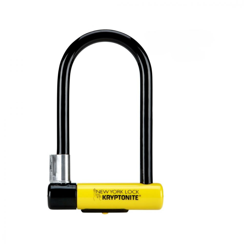 Kryptonite New York Lock Standard Bügelschloss, gelb-schwarz, aus 16mm gehärtetem Spezialstahl für maximale Sicherheit.