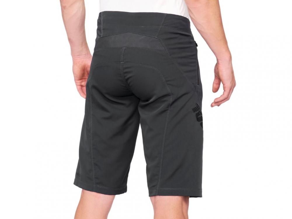 100% Airmatic Shorts 36" charcoal - bequeme All-Mountain Bikeshorts mit 4-Wege-Stretch