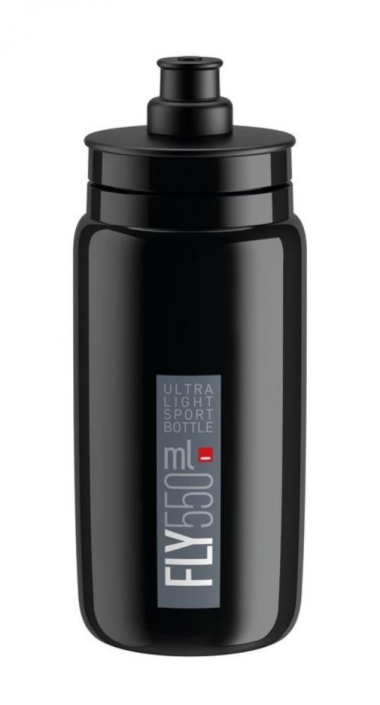 Elite 10x Trinkflasche Fly 550ml schwarz/grau