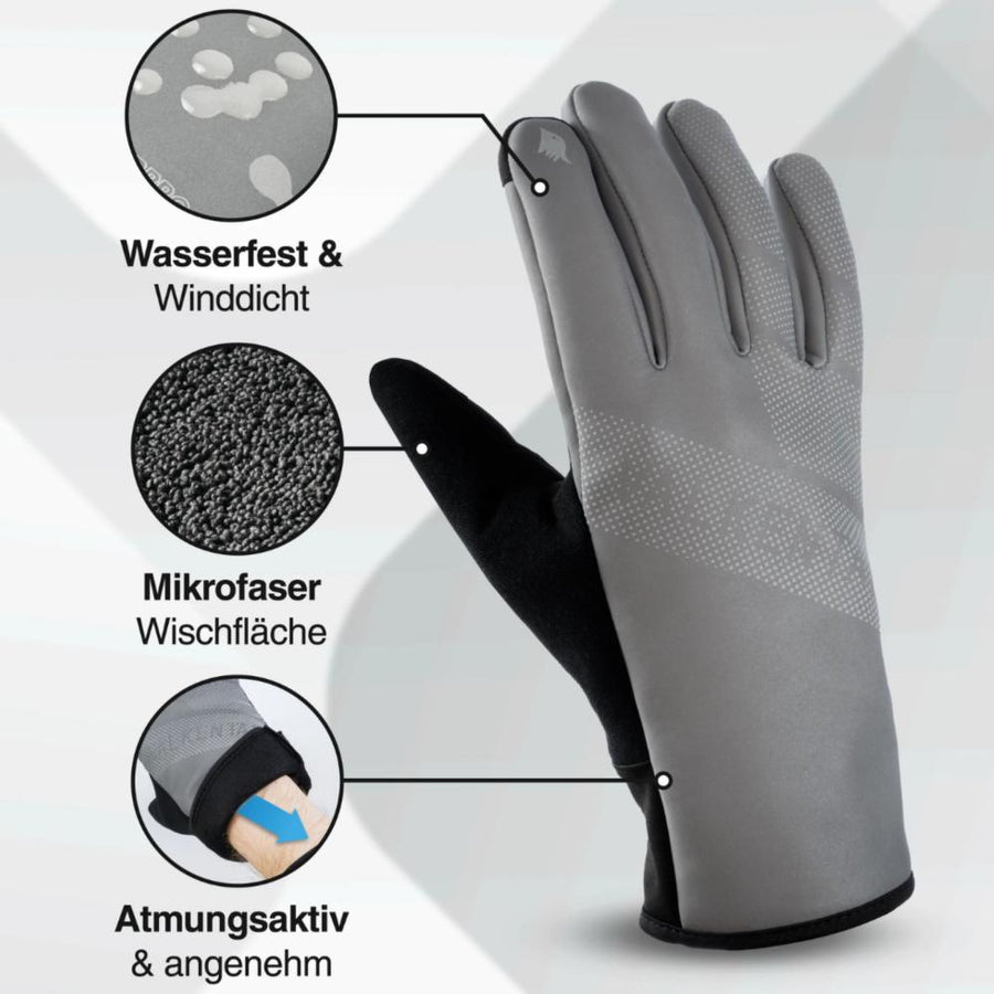 Valkental Handschuhe GloRider V2 Flex wasserfester Übergangshandschuh mit Grip XXL grau